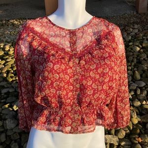 American Eagle Outfitters Long Sleeve Blouse Size M NWT